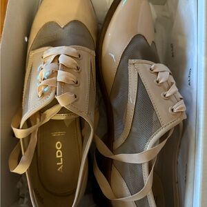 Aldo Kedeama 
Size 9
Stacy Adam’s for women 
Mauve